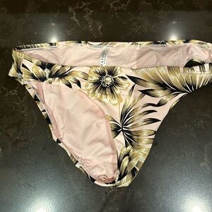 SEA FOLLY Ladies Women’s Girls Size 8 Pink Green Floral Leaf Bikini Bottoms